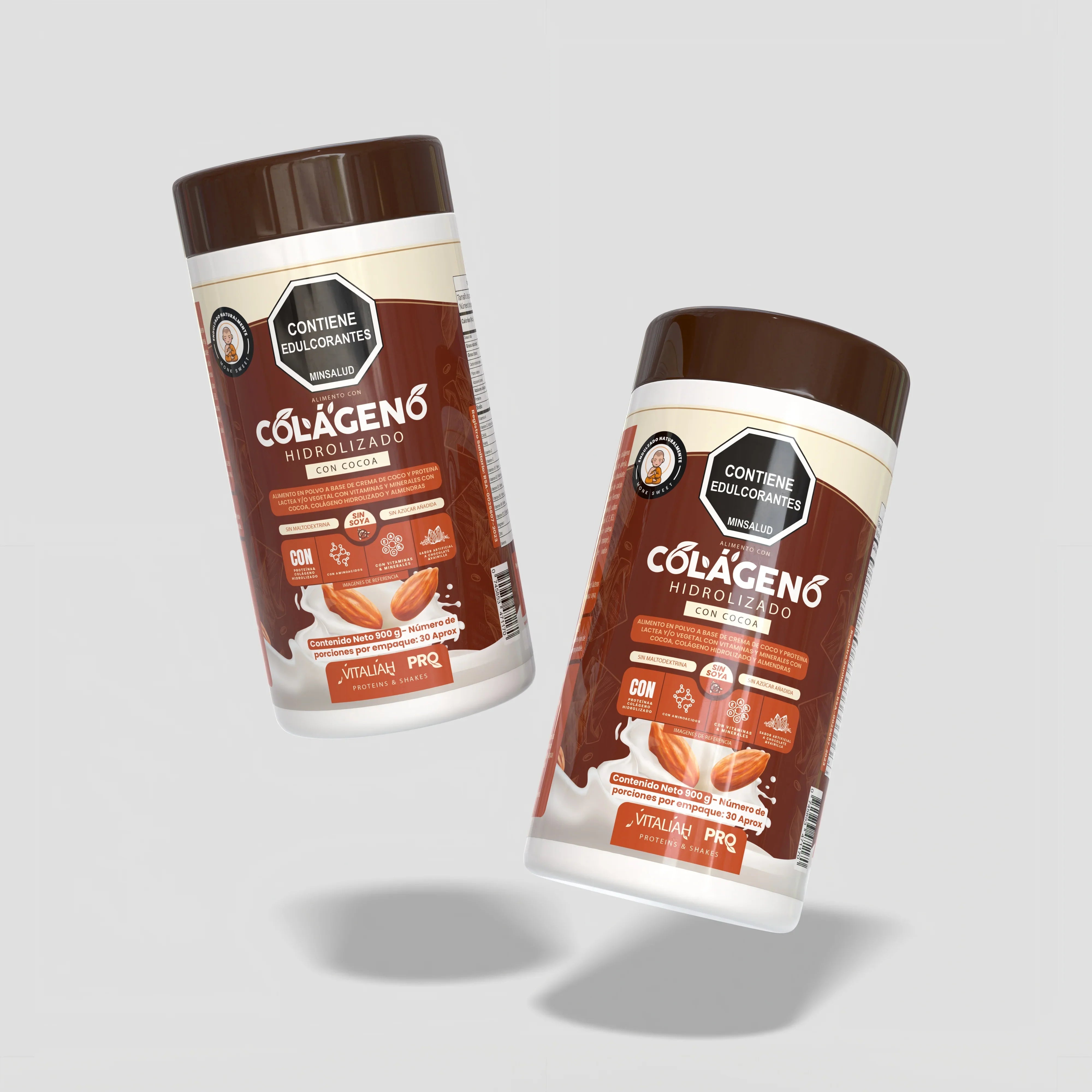 Vitaliah Pro - Colágeno Hidrolizado de Chocolate - 900g - Vitaliah Stevia -Alimentos saludables
