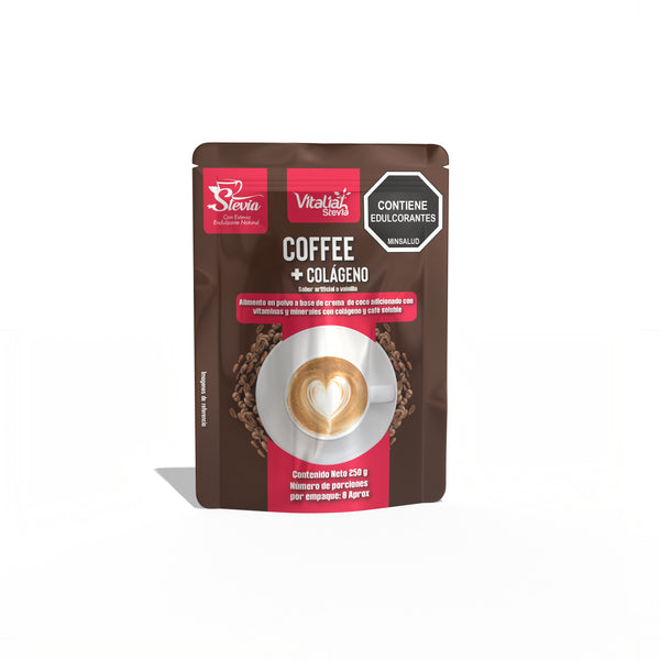 Batido Colágeno Coffee Doypack - 250 g - Vitaliah Stevia -Alimentos saludables