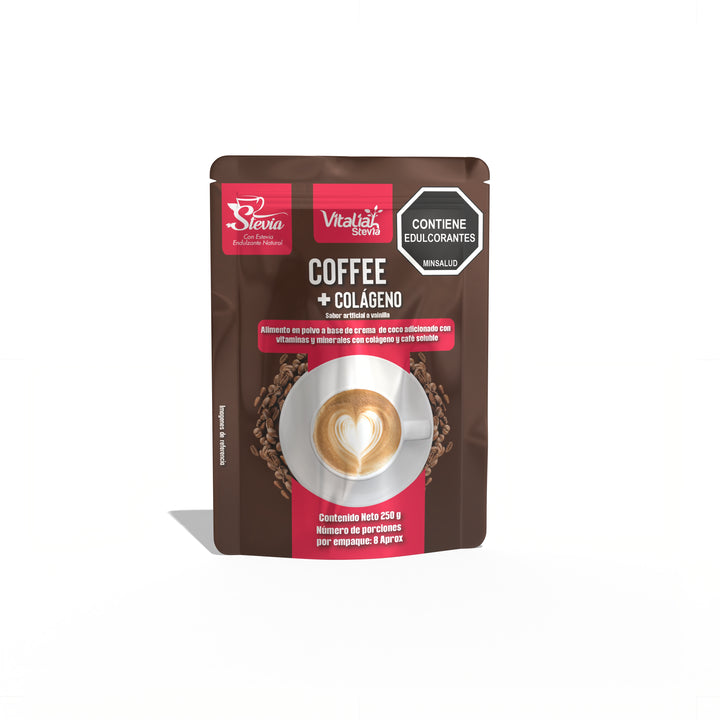 Batido Colágeno Coffee Doypack - 250 g - Vitaliah Stevia -Alimentos saludables