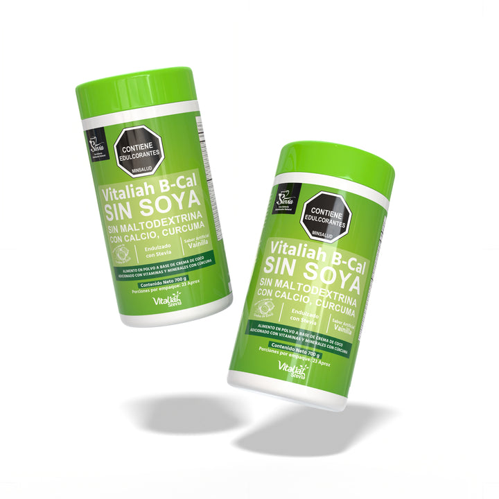 Batido B-CAL con Calcio y Cúrcuma - 700 g - Vitaliah Stevia -Alimentos saludables