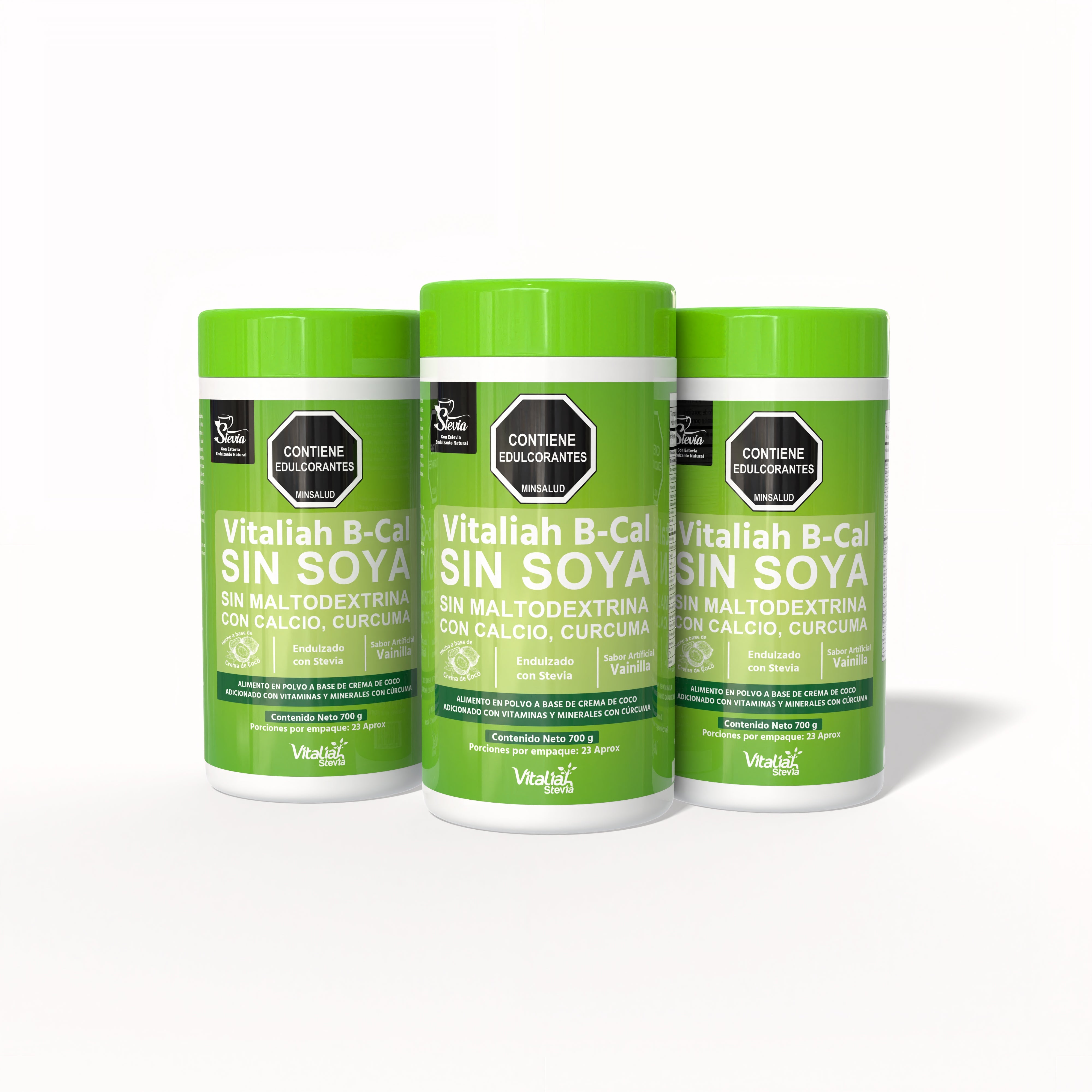 Batido B-CAL con Calcio y Cúrcuma - 700 g - Vitaliah Stevia -Alimentos saludables