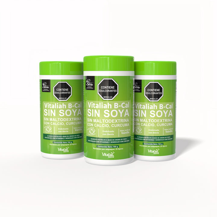 Batido B-CAL con Calcio y Cúrcuma - 700 g - Vitaliah Stevia -Alimentos saludables