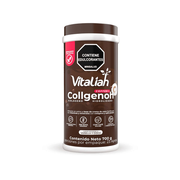 Batido Coffee + Colágeno Hidrolizado con Café - 700 g - Vitaliah Stevia -Alimentos saludables