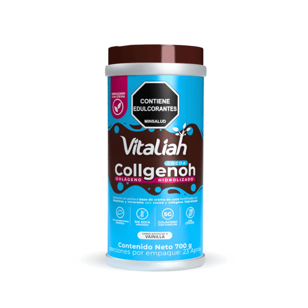 Batido Chocolageno Vitaliah - X700 g - Vitaliah Stevia -Alimentos saludables