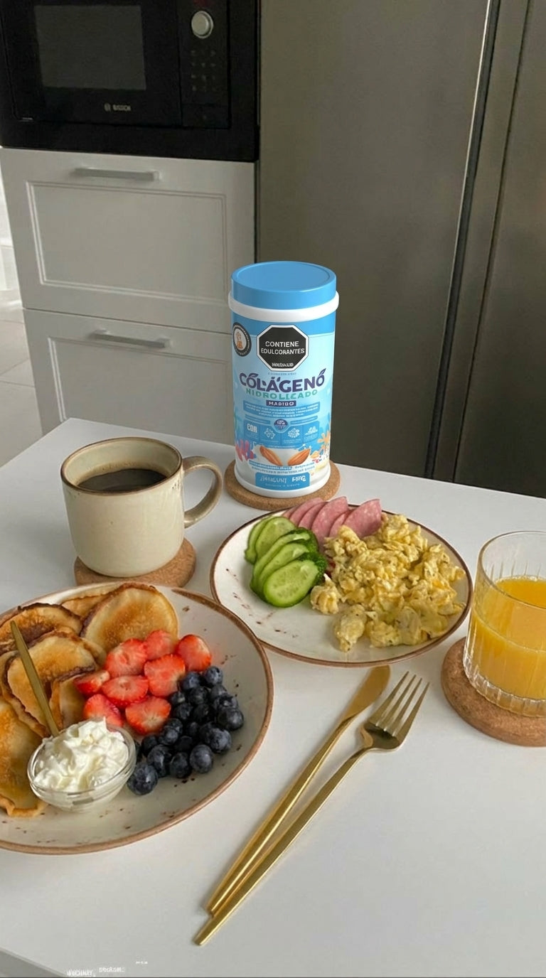 Preparación de colágeno hidrolizado sabor chocolate para el desayuno