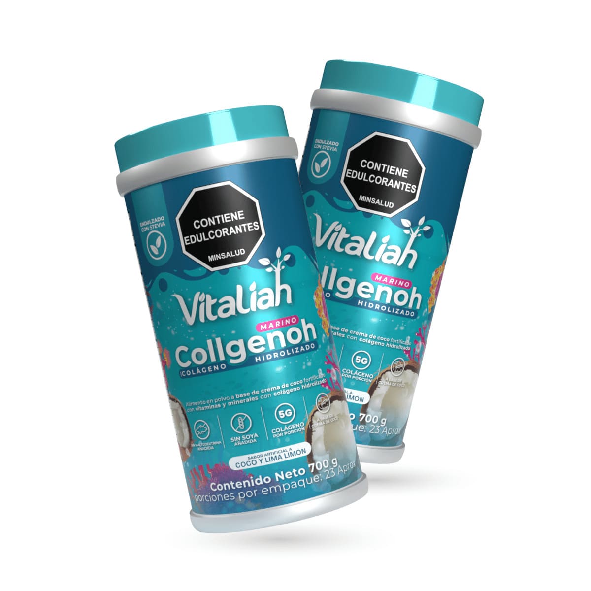 Batido Colágeno Hidrolizado Origen Marino - 700 g - Vitaliah Stevia -Alimentos saludables