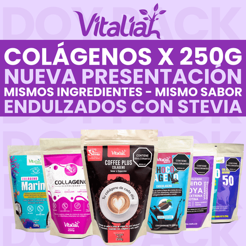 Image of Colagenos $98.000 Promo Doypack- 5 Colágenos SURTIDOS ahora en bolsa de 250G vitaliah colombia