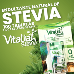 Endulzante natural Stevia En Tabletas 100 + 100 vitaliah colombia