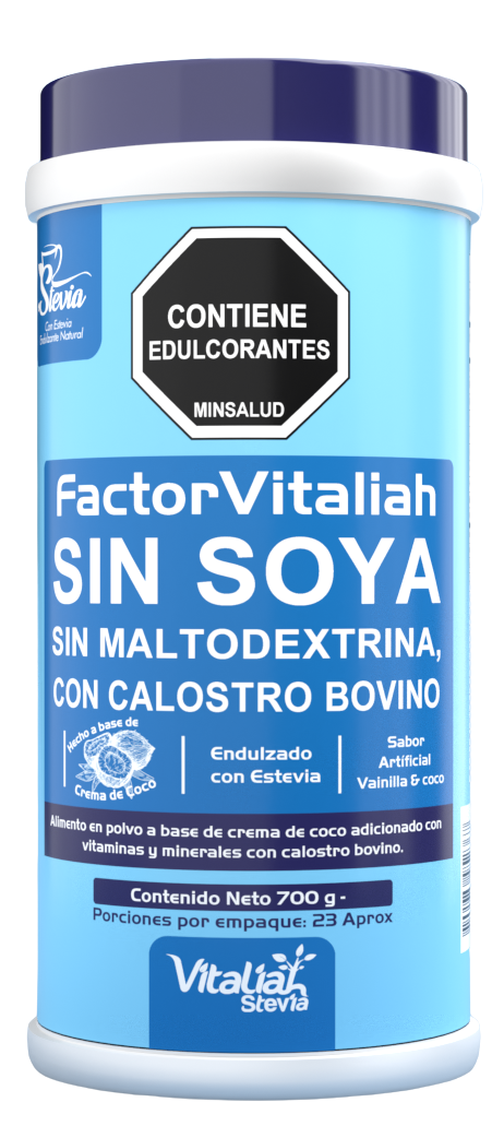 Colágeno hidrolizado Vitaliah Collamen sabro a vainilla con chontaduro borojo y maca en polvo