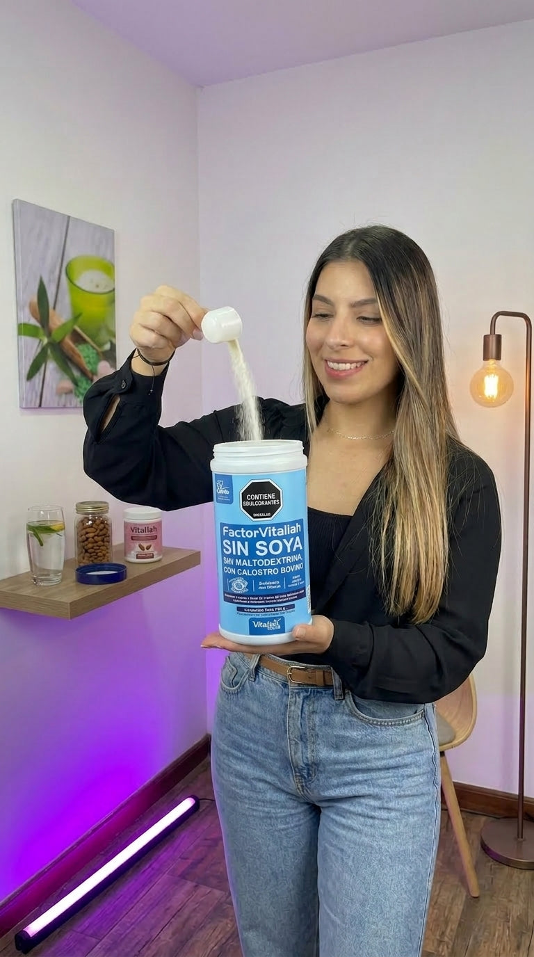 bebida vitaminica con calostro bovino sabor a vainilla y coco factor vitaliah