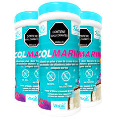 SALUD Y DEPORTES 3 Fascos Batido - Colágeno Hidrolizado-origen Marino-700 g vitaliah colombia