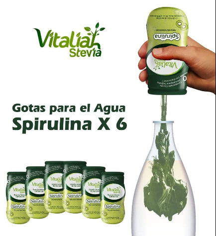 SALUD Y DEPORTES Gotas para el agua con Spirulina-X6 vitaliah colombia