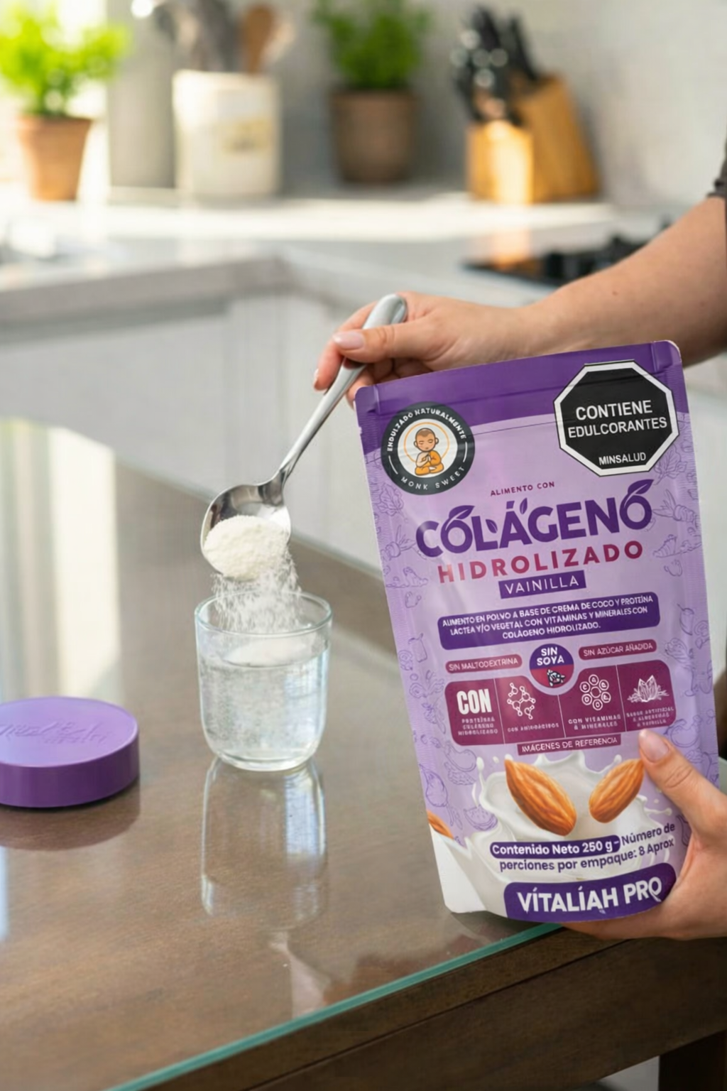 Preparación de colágeno hidrolizado para el gym