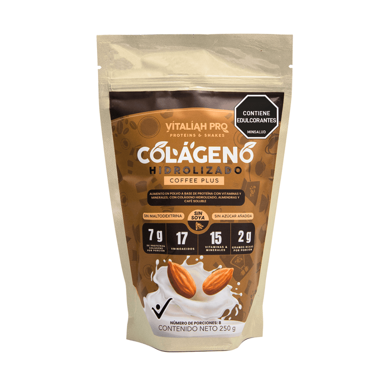 Vitaliah Pro Batido - Colágeno Hidrolizado Coffe plus -250G vitaliah colombia