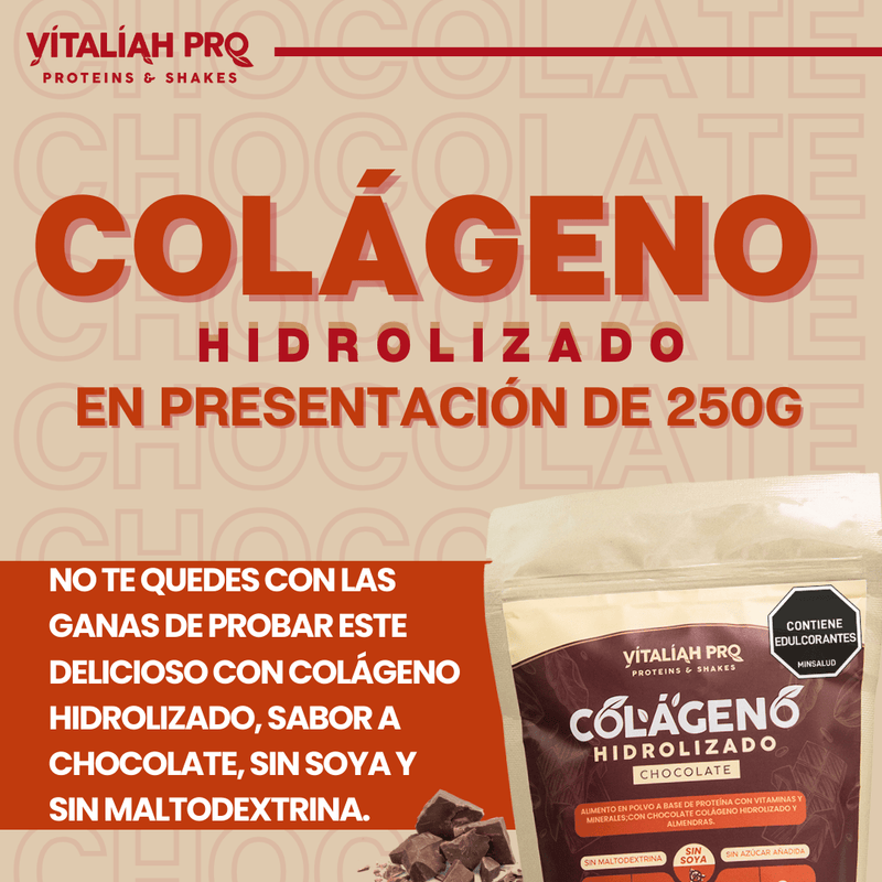 Vitaliah Pro - Colágeno Hidrolizado sabor chocolate 250G vitaliah colombia