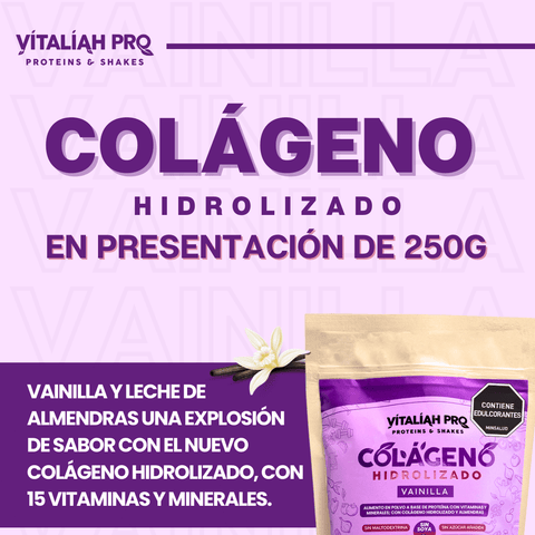 Vitaliah Pro - Colágeno Hidrolizado vainilla 250G vitaliah colombia