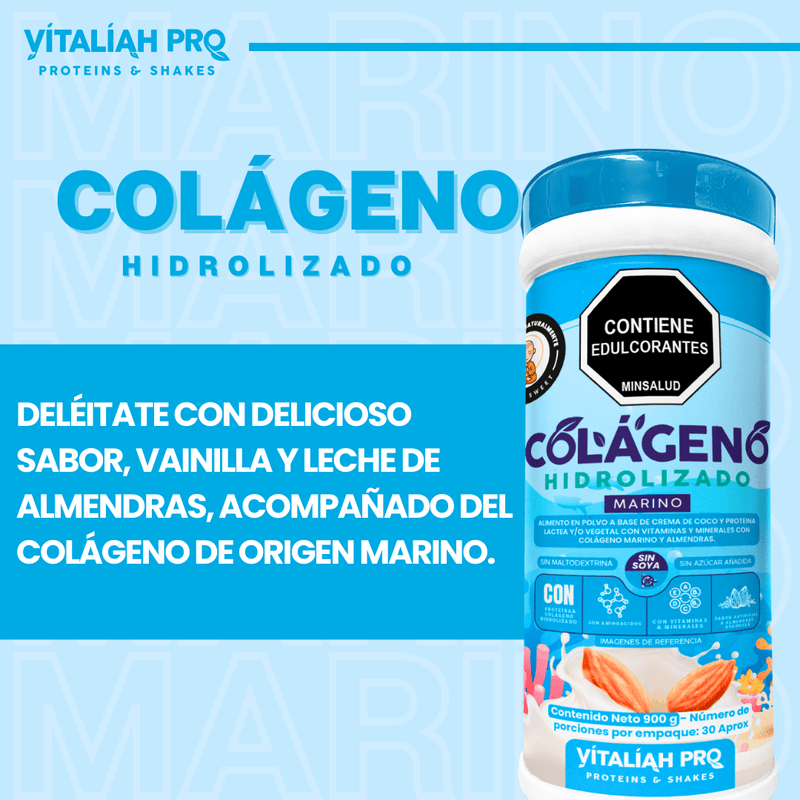 Vitaliah Pro - Colágeno Marino con leche de Almendras 900 G vitaliah colombia