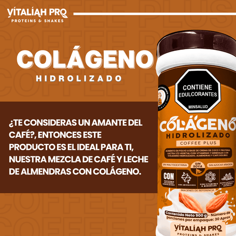 Image of Vitaliah Pro - Colágeno sabor café, con leche de Almendras 900g vitaliah colombia