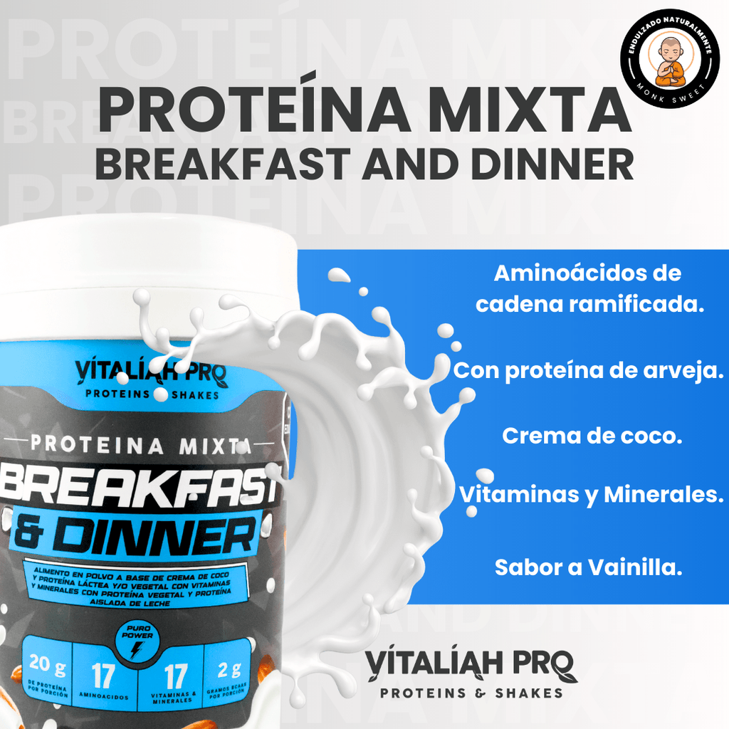 Vitaliah Pro - Proteína Mixta Breakfast and Dinner X900 g vitaliah colombia