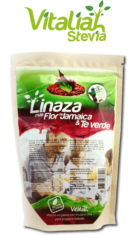 BELLEZA Y CUIDADO PERSONAL Linaza más Flor de Jamaica & Té Verde vitaliah colombia