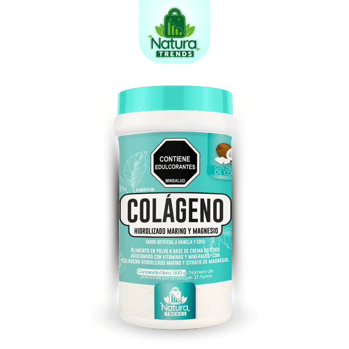 X1 Natura trends - Colágeno Hidrolizado marino con Magnesio - 500 g vitaliah colombia