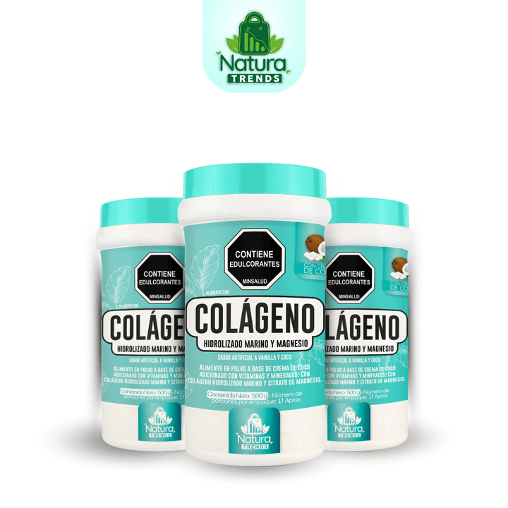 X3 Natura trends - Colágeno Hidrolizado marino con Magnesio - 500 g vitaliah colombia