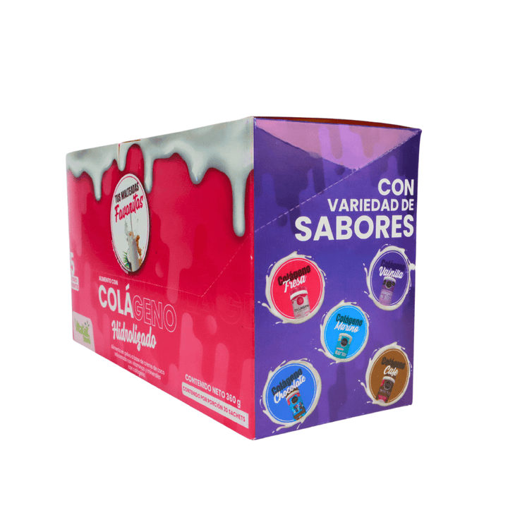 Caja de sachets x 30 colágenos surtidos vitaliah colombia