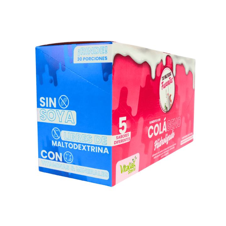 Caja de sachets x 30 colágenos surtidos vitaliah colombia