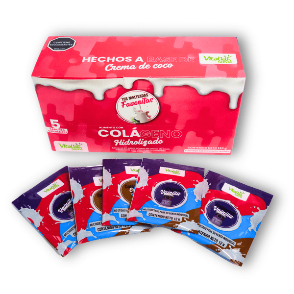 Caja de sachets x 30 colágenos surtidos vitaliah colombia colageno