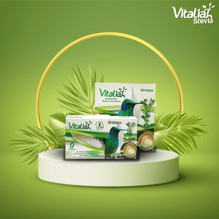 Caja de 100 sobres + caja de 50 Sobres Stevia vitaliah colombia
