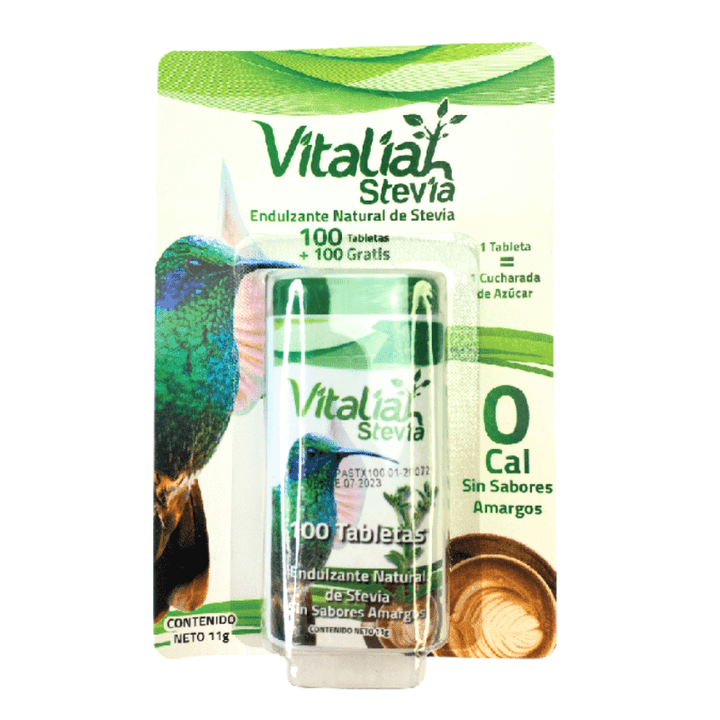 Endulzante natural Stevia En Tabletas 100 + 100 vitaliah colombia
