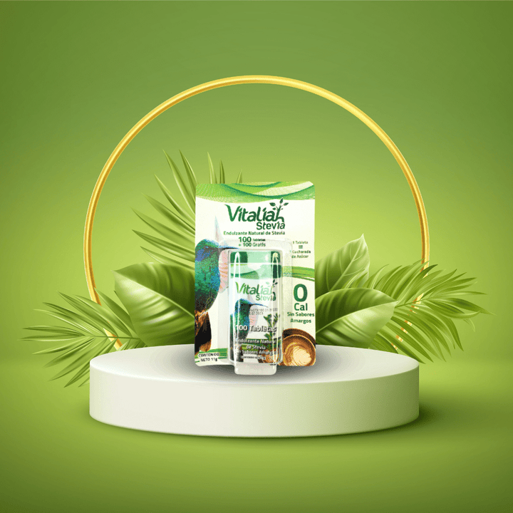 Endulzante natural Stevia En Tabletas 100 + 100 vitaliah colombia